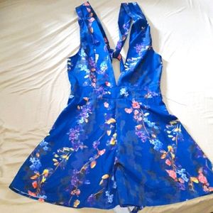 Floral take-back romper